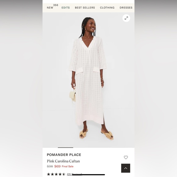 Tuckernuck Pink Carolina Caftan Maxi Dress - Picture 6 of 11